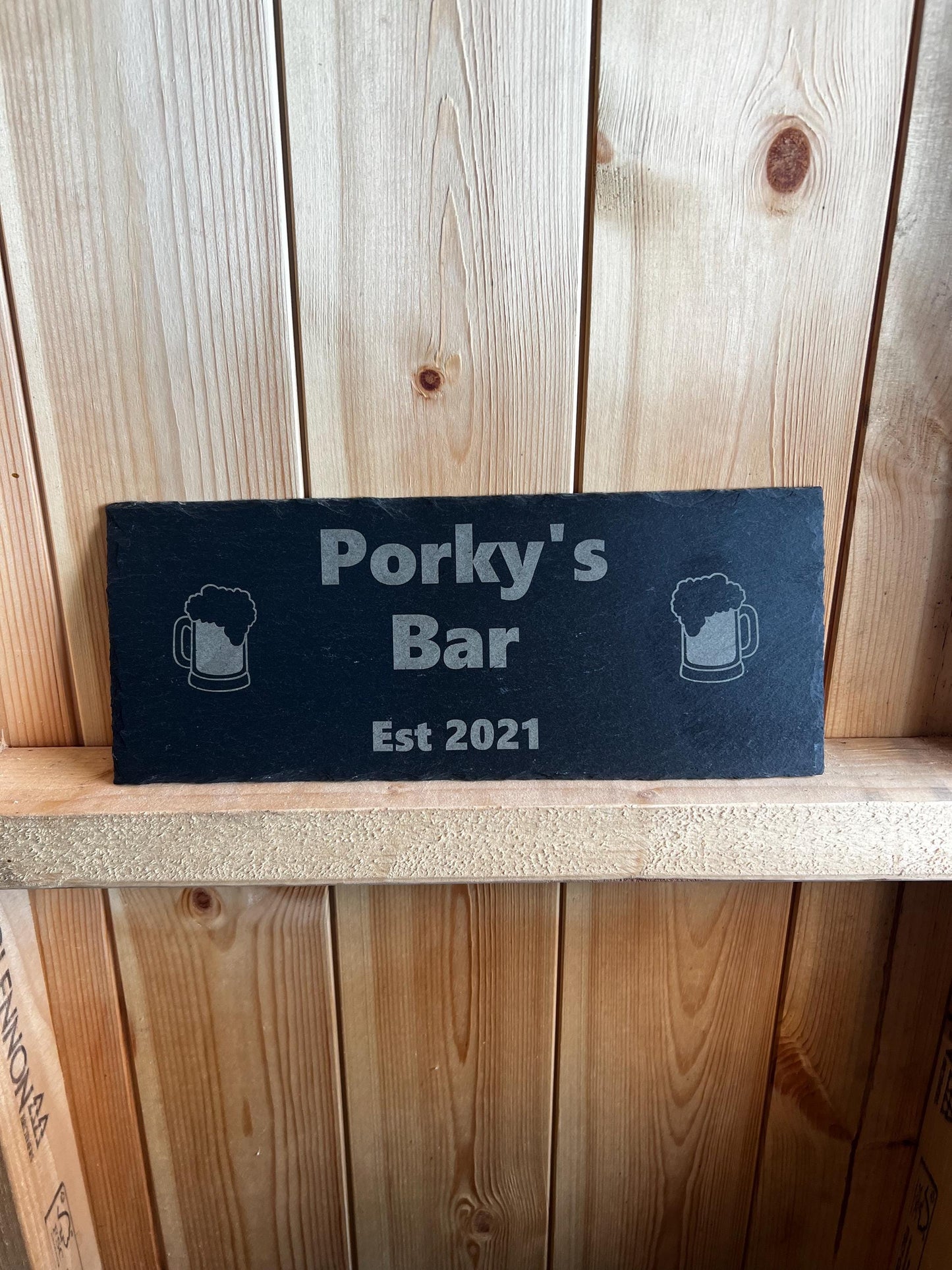 Engraved house-bar slate signs