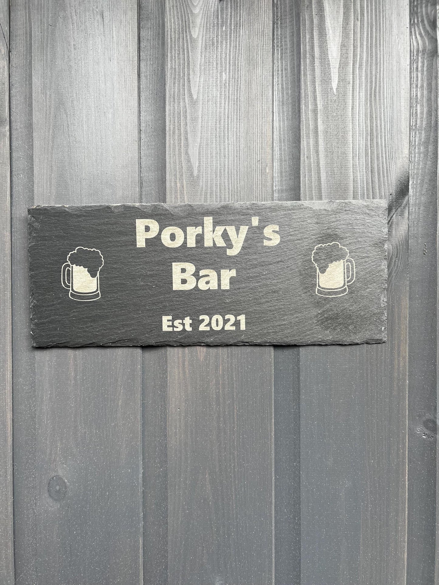 Engraved house-bar slate signs