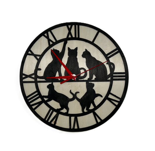 Cat wall clock