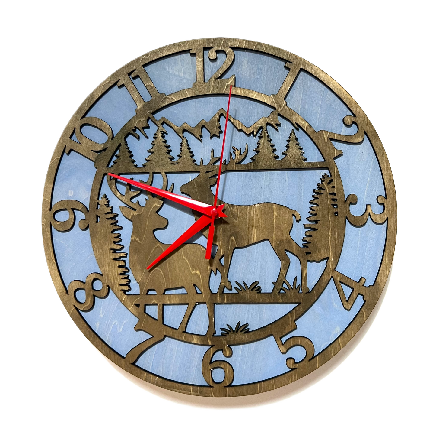 Deer wall clock