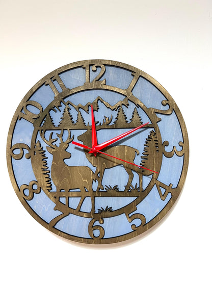Deer wall clock